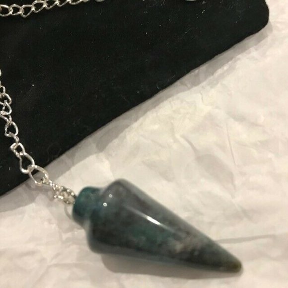 unbranded Other - Pendulum with Chain, Green Agate